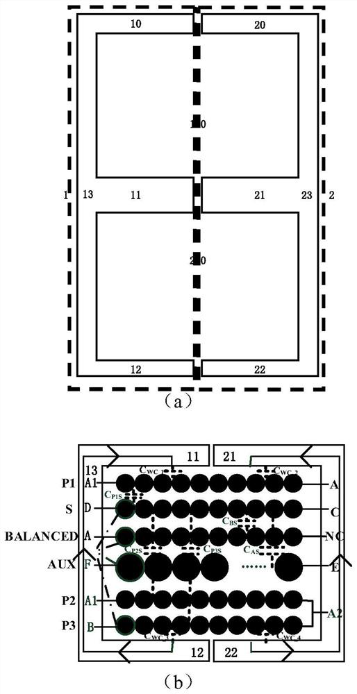 A Transformer Winding Arrangement Method and Its Displacement Current Numerical Analysis Method