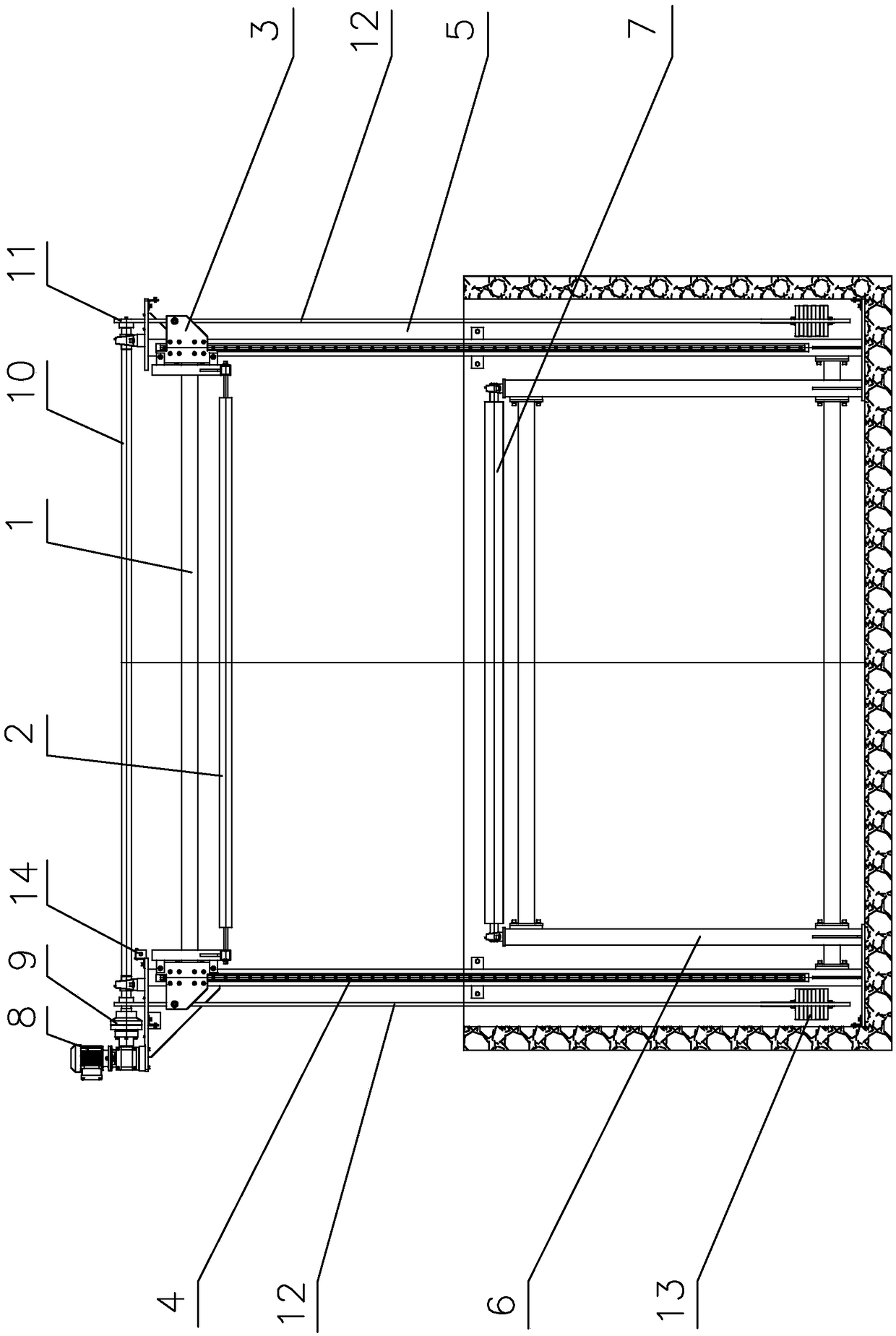 Film online automatic storage speed setting device, system and setting method thereof