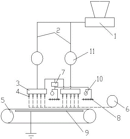 A high-efficiency and low-resistance air filter material preparation device