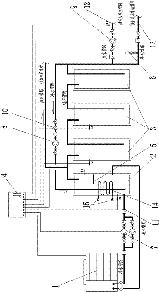 Modular pressure-bearing heat pump system and control method thereof