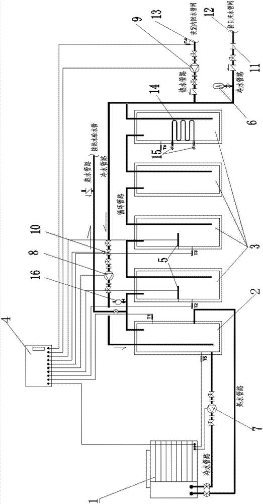 Modular pressure-bearing heat pump system and control method thereof