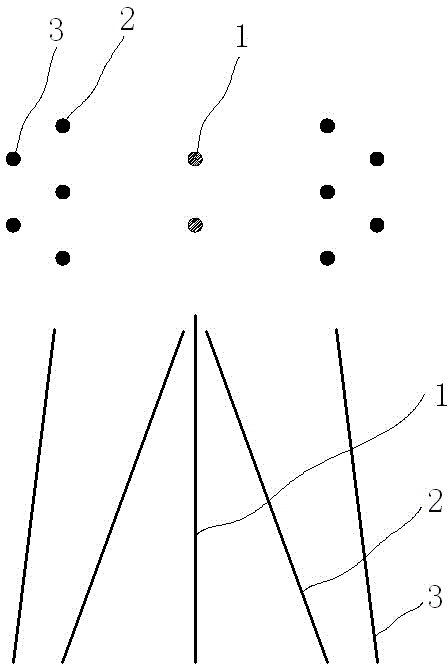 Hard stone drift composite reinforcing vertical wedge cutting method