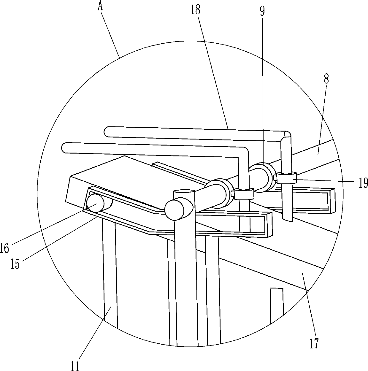 Automatic edge scraping device for leather wallet production