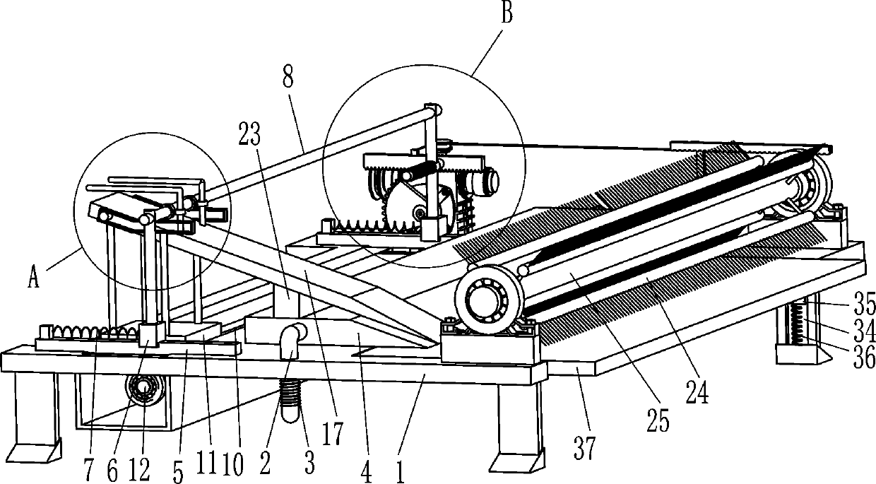 Automatic edge scraping device for leather wallet production