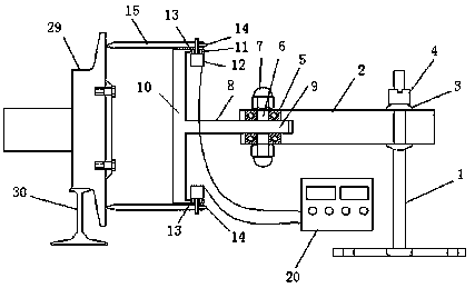 Running detecting device of ring cold machine wheel