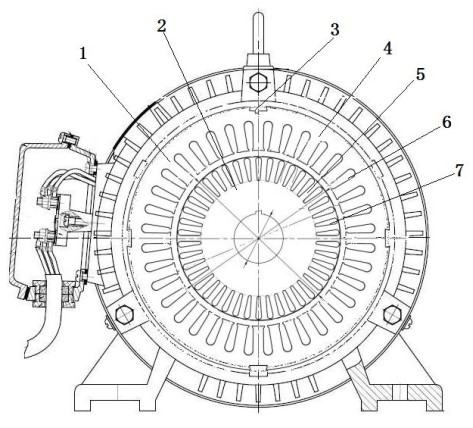 Ultra-energy-saving 5500W six-pole three-phase asynchronous electric motor