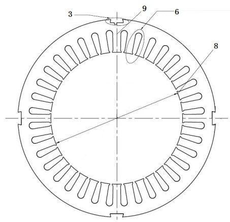 Ultra-energy-saving 5500W six-pole three-phase asynchronous electric motor