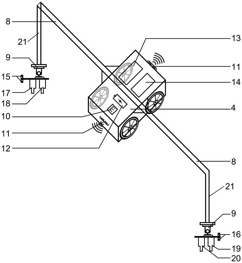 Field crop phenotypic information high-pass peer monitoring device and monitoring method