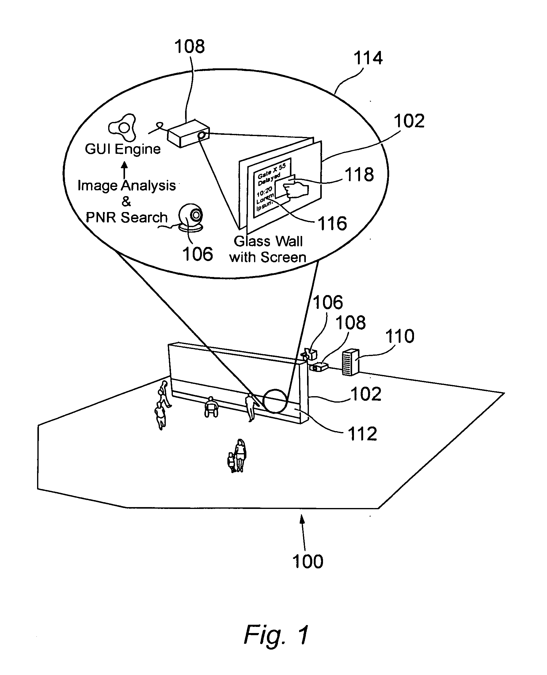 Personal information display system and associated method