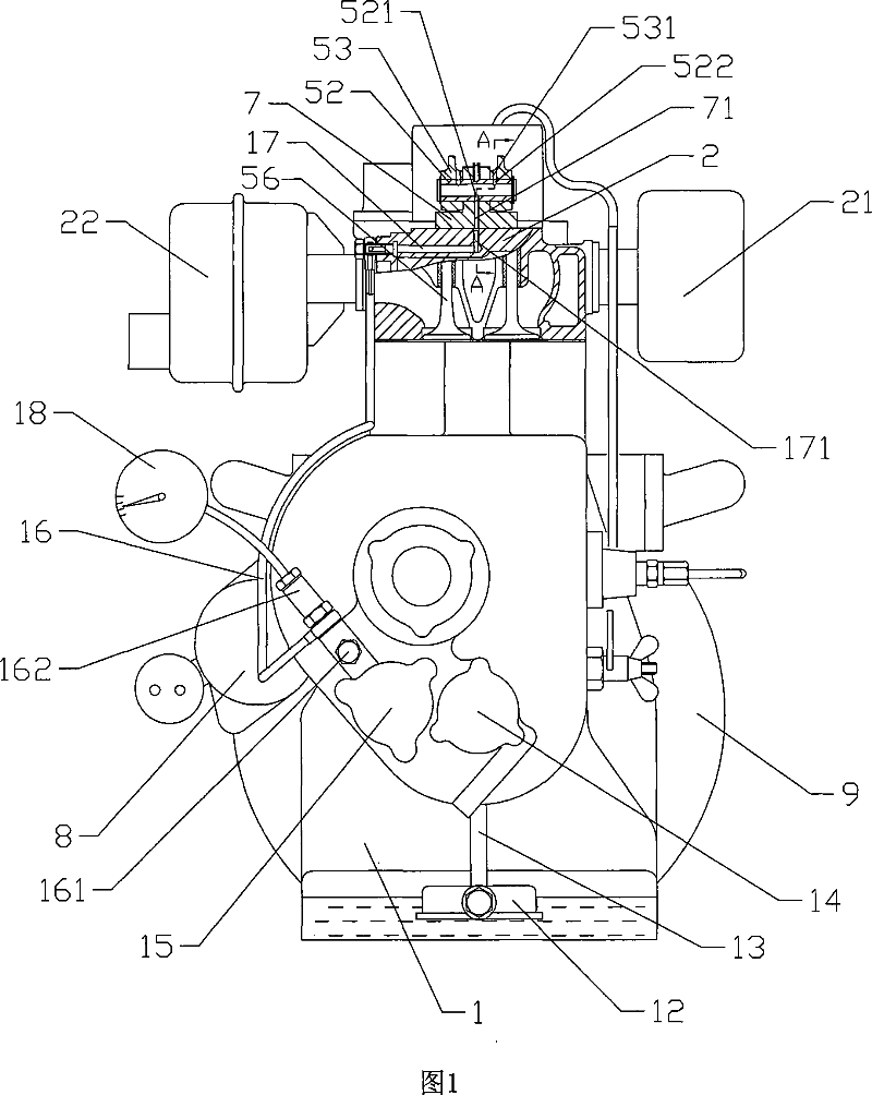 Vertical type single-cylinder diesel engine