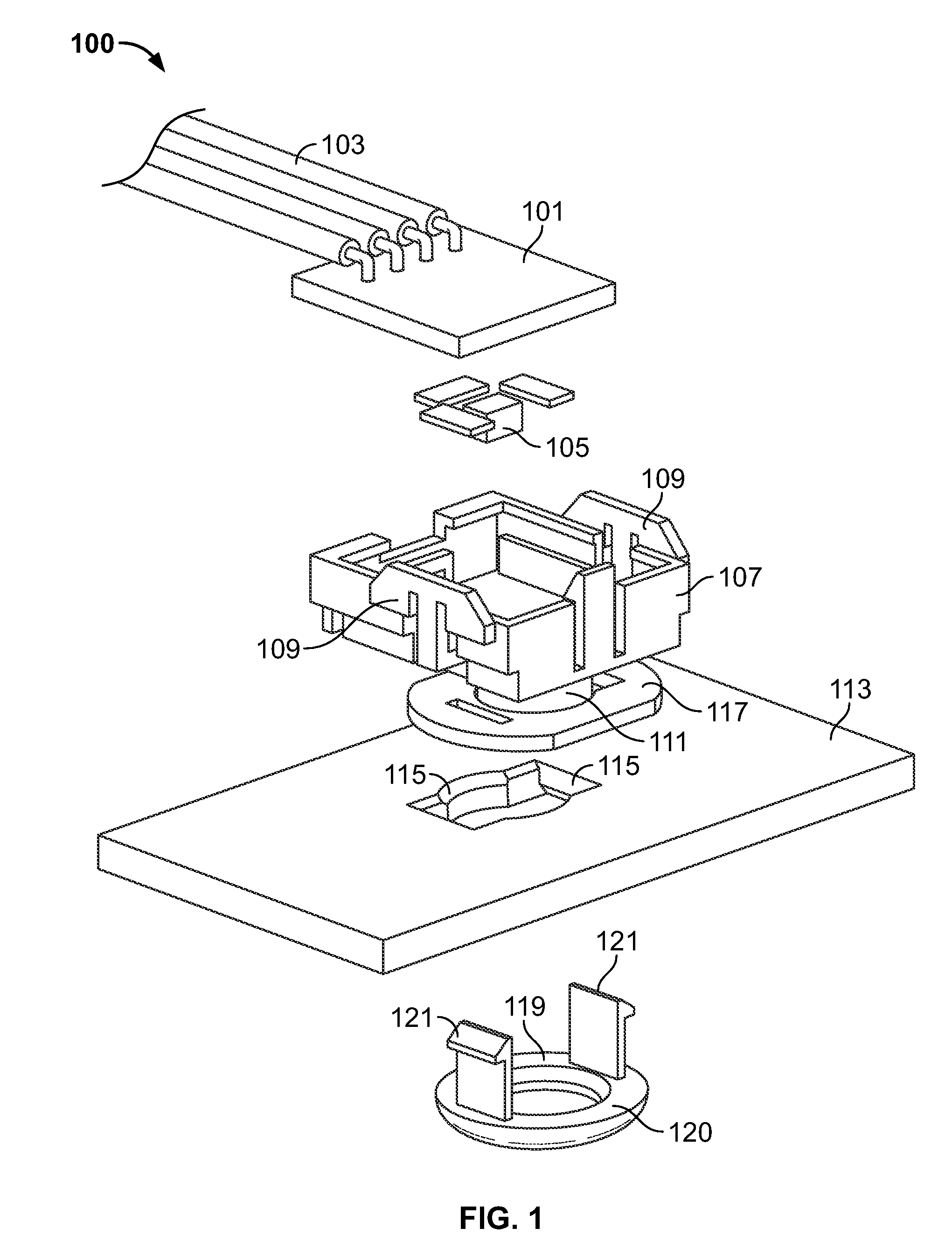 Panel mount light emitting element assembly