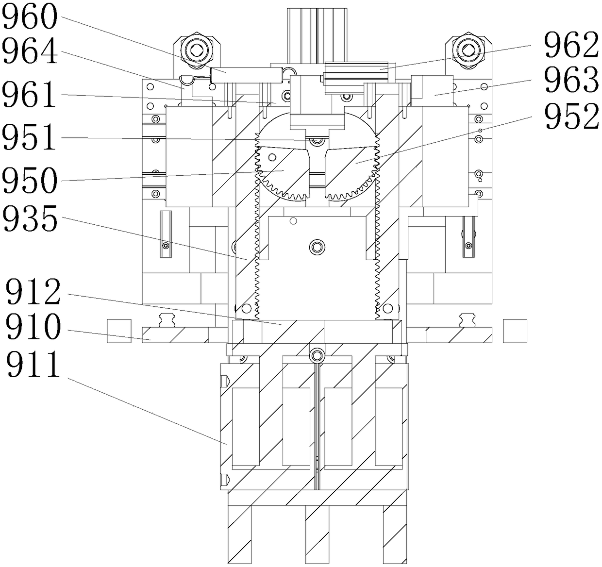 Spacing-adjustable steel belt bending mechanism