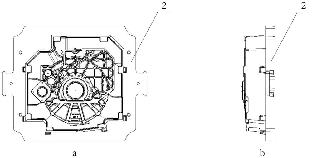 Casting process and casting mold for preventing air shrinkage cavities of automobile engine ductile iron flywheel shell casting