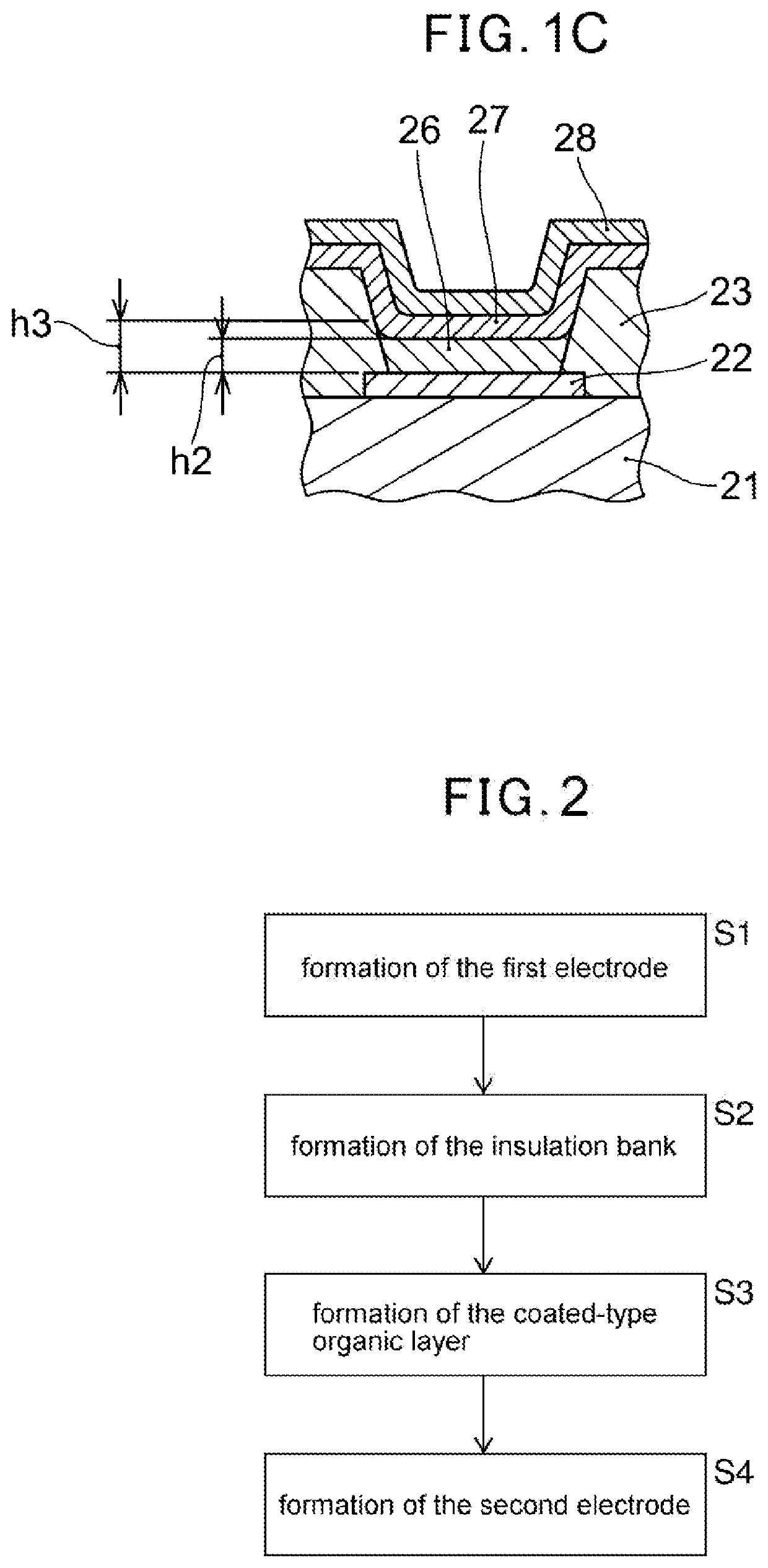 Organic el light-emitting element and  manufacturing method thereof