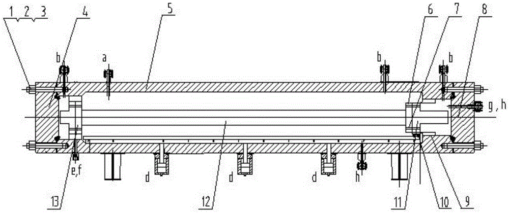 Test device for of complex loading and united loading buckling of submarine pipeline