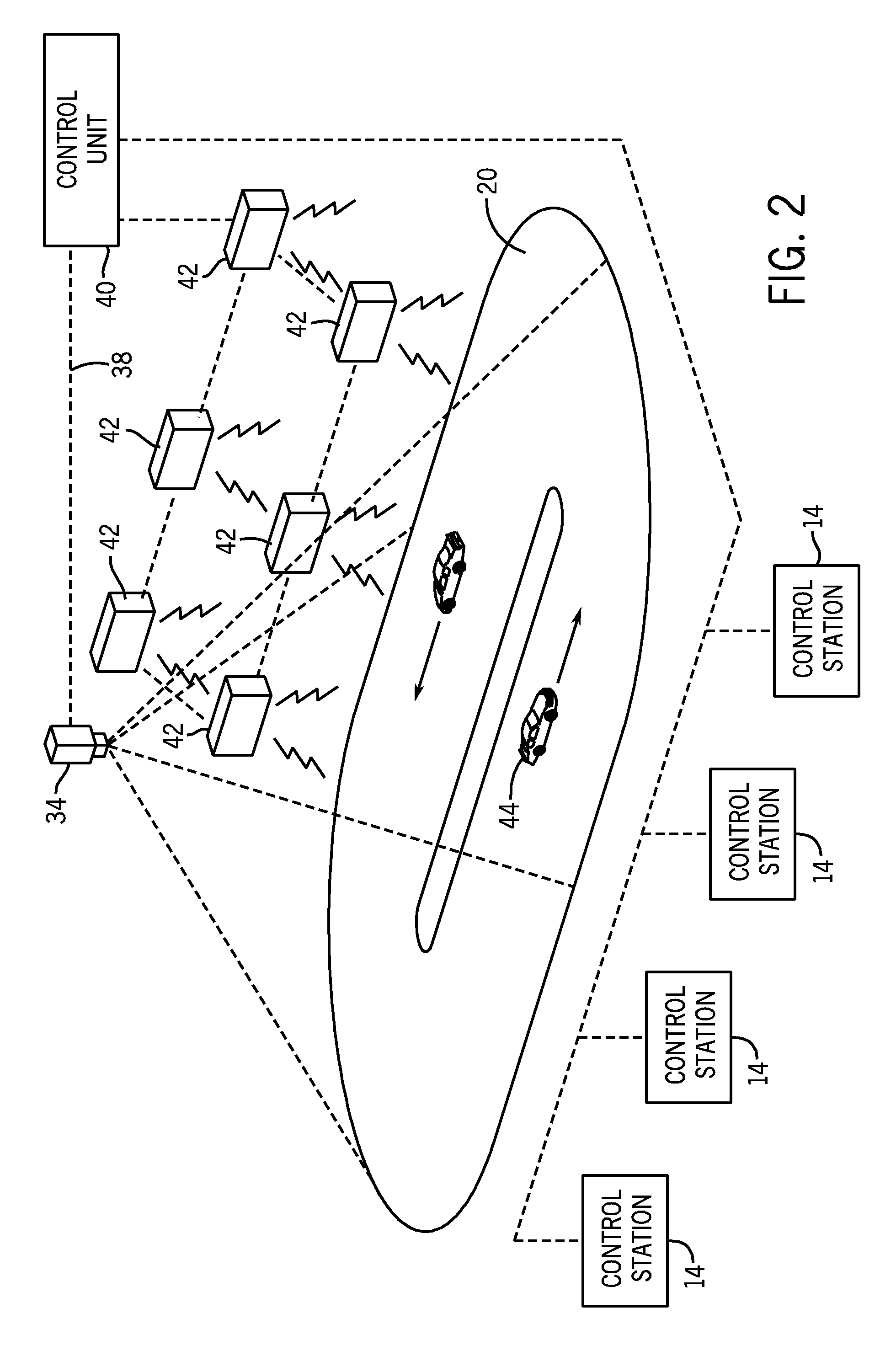 System and method for controlling movement of a plurality of game objects along a playfield