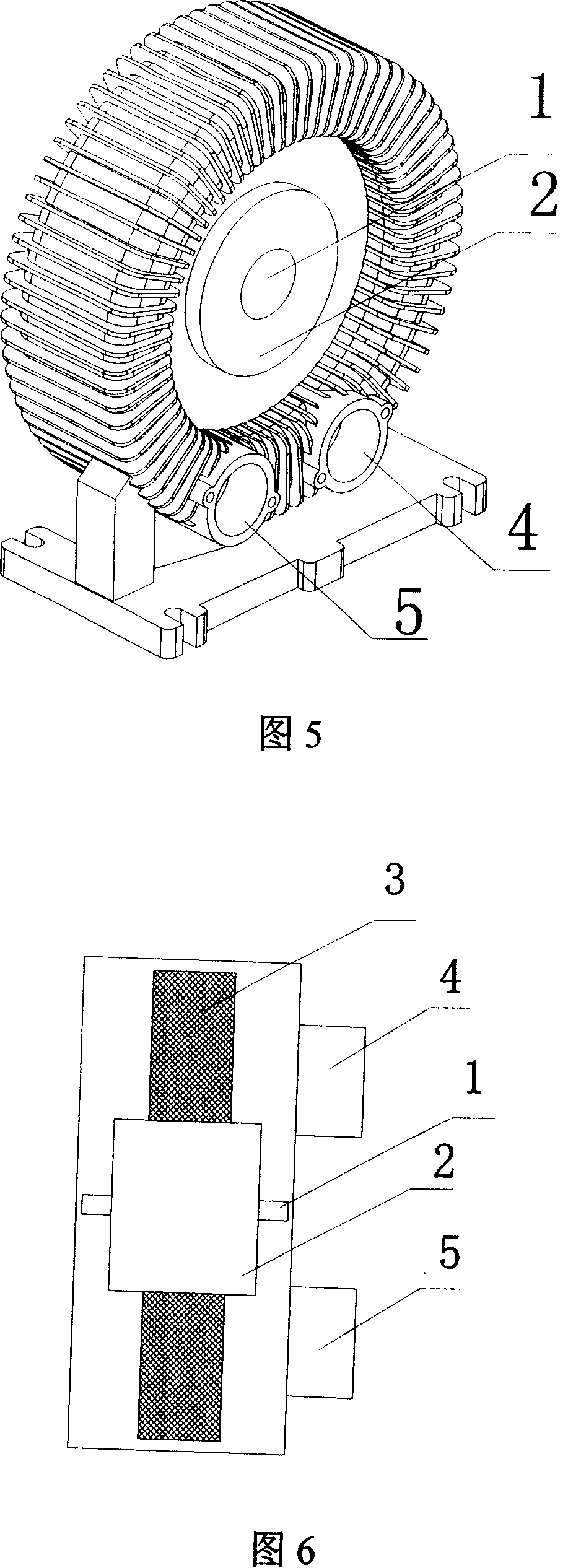 Design of ultra-applanation fuel battery engines air conveying device