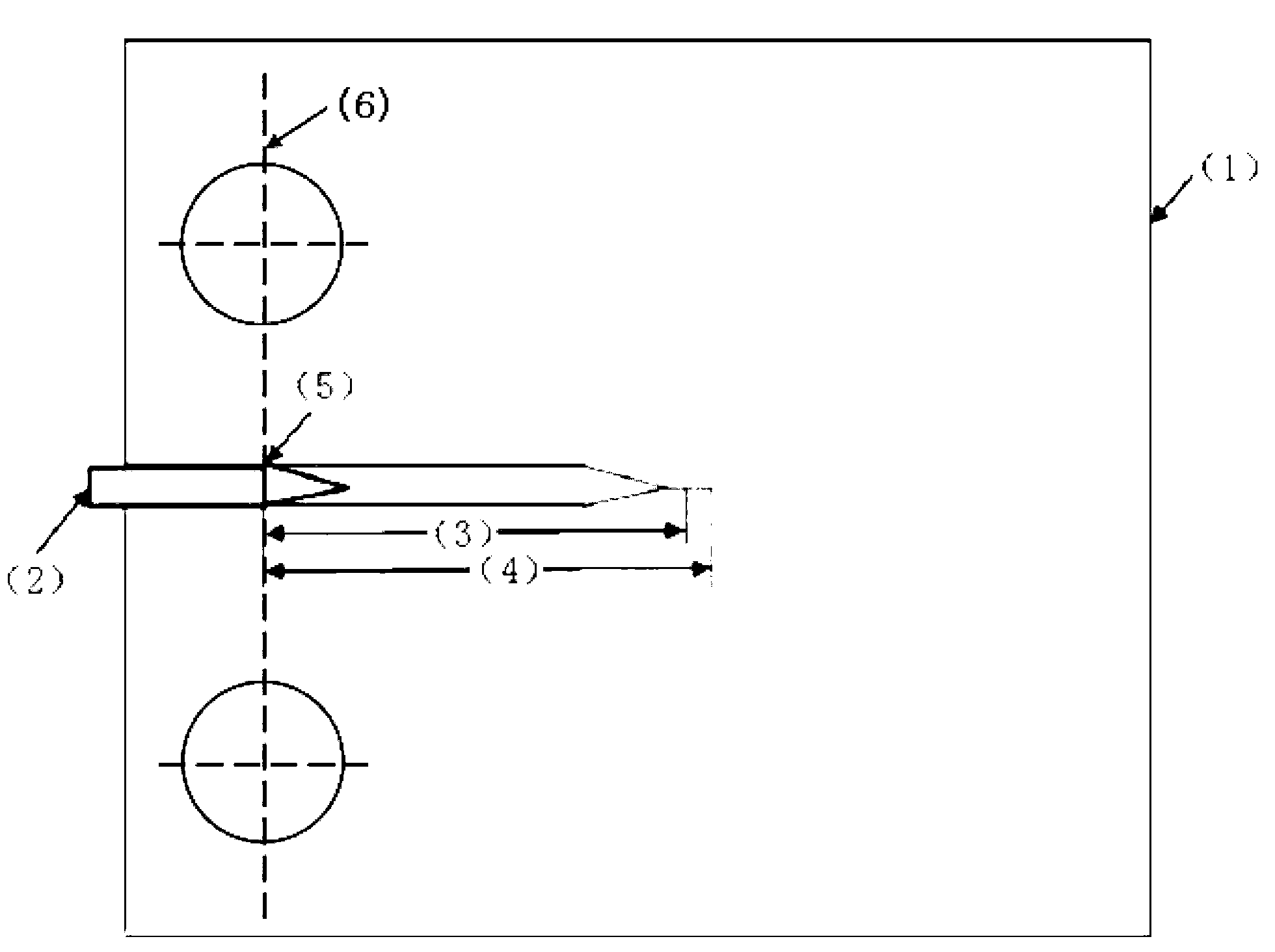 Method for measuring high-temperature creep crack growth threshold value of material