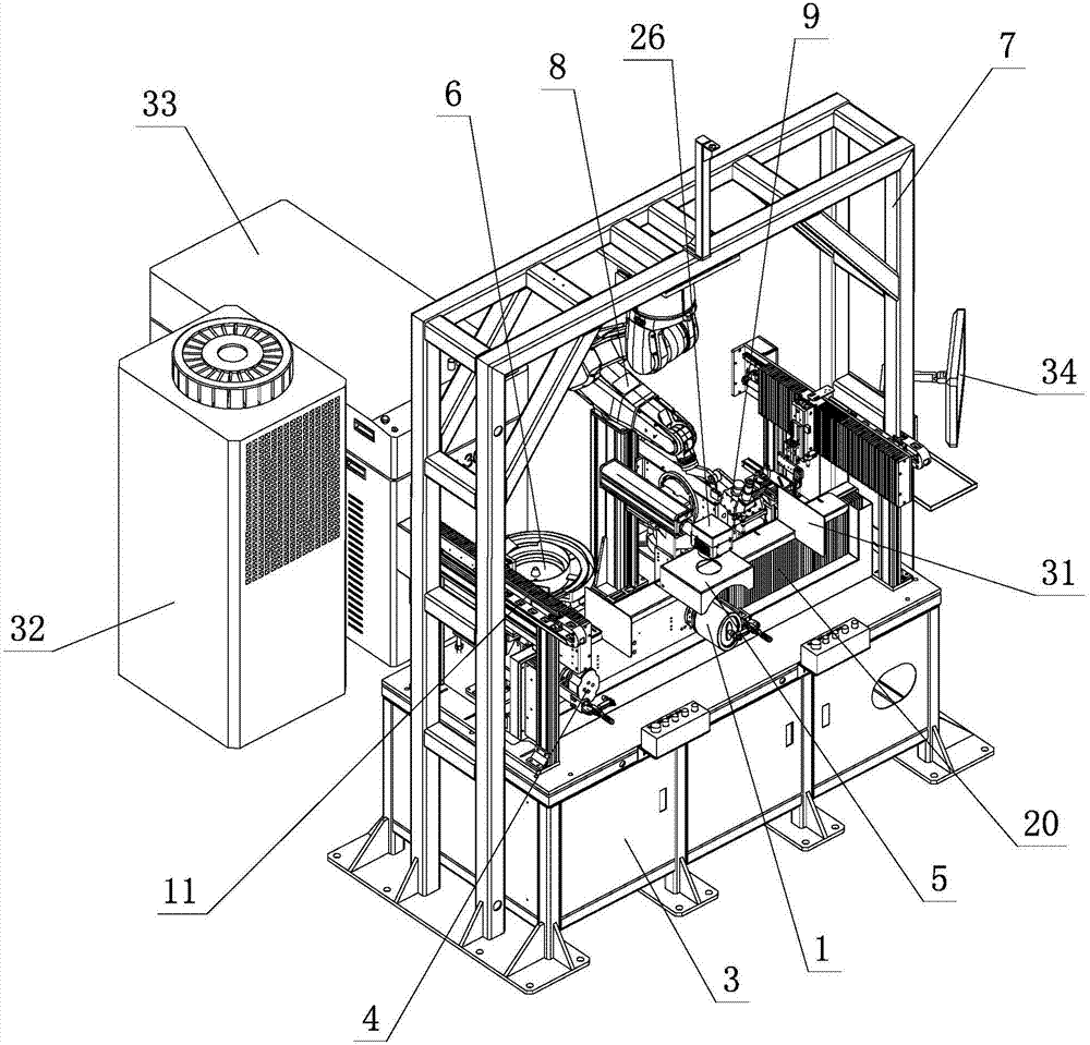 Laser marking and welding machine of jug bodies