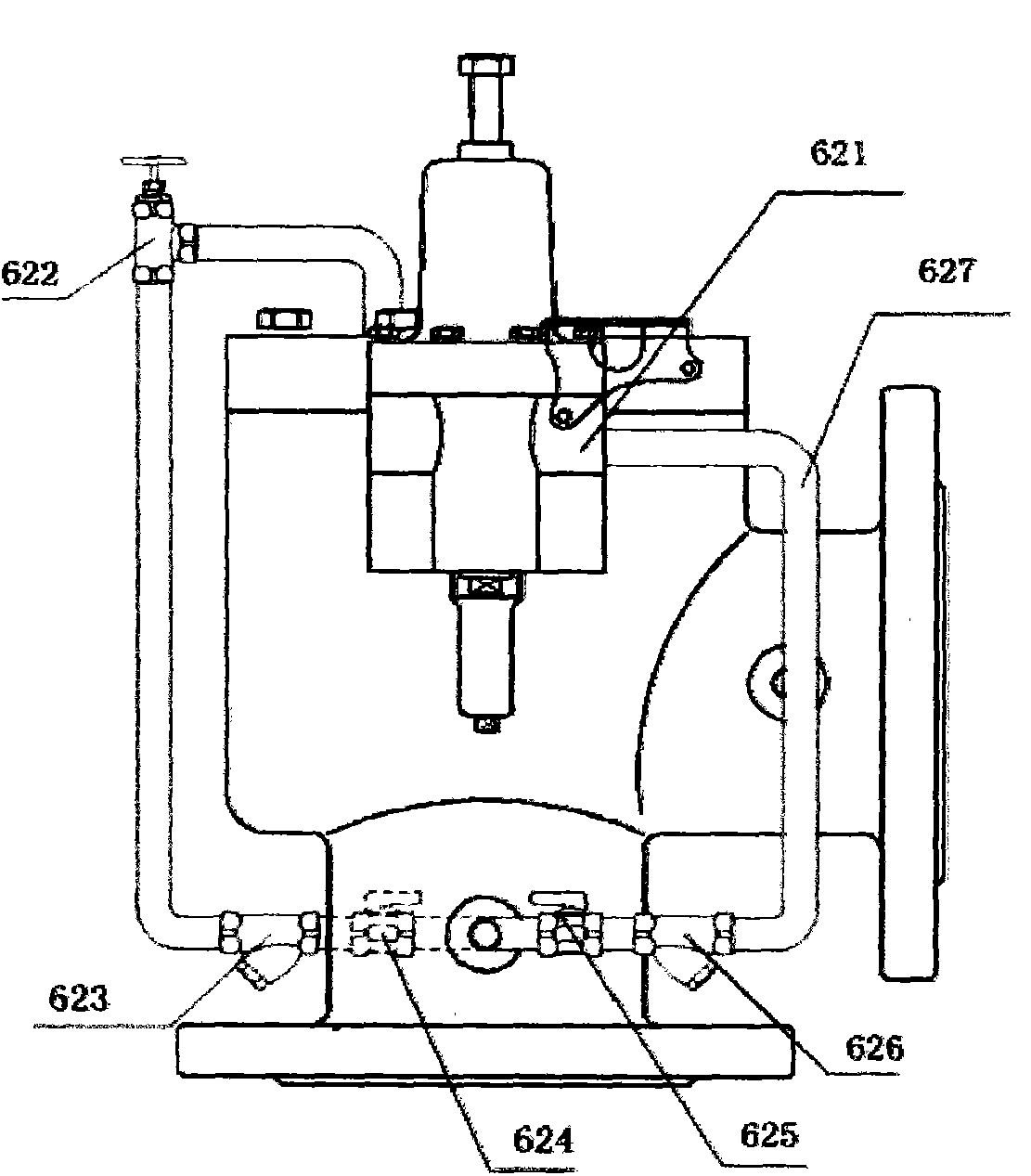 Airbag type ventilation and drainage positive and negative pressure water hammer control valve group