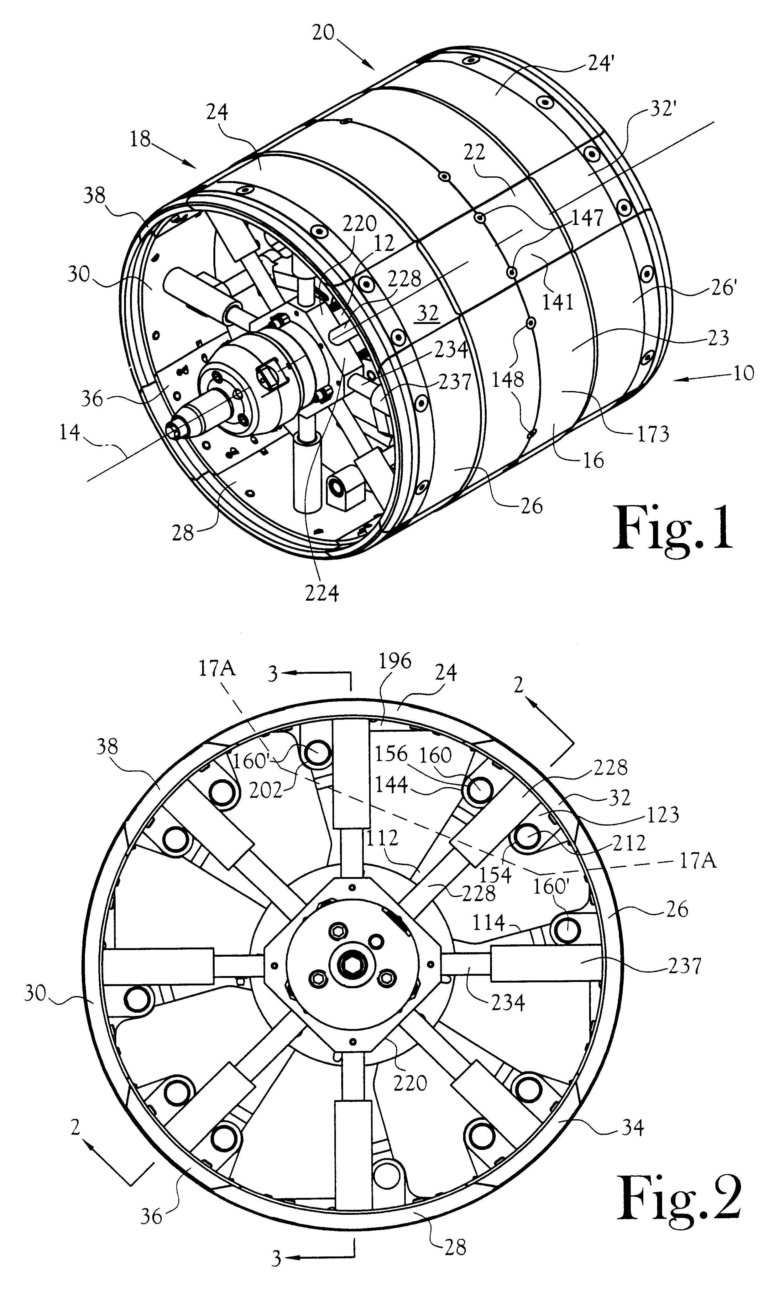 Expandable mandrel having adjustable width