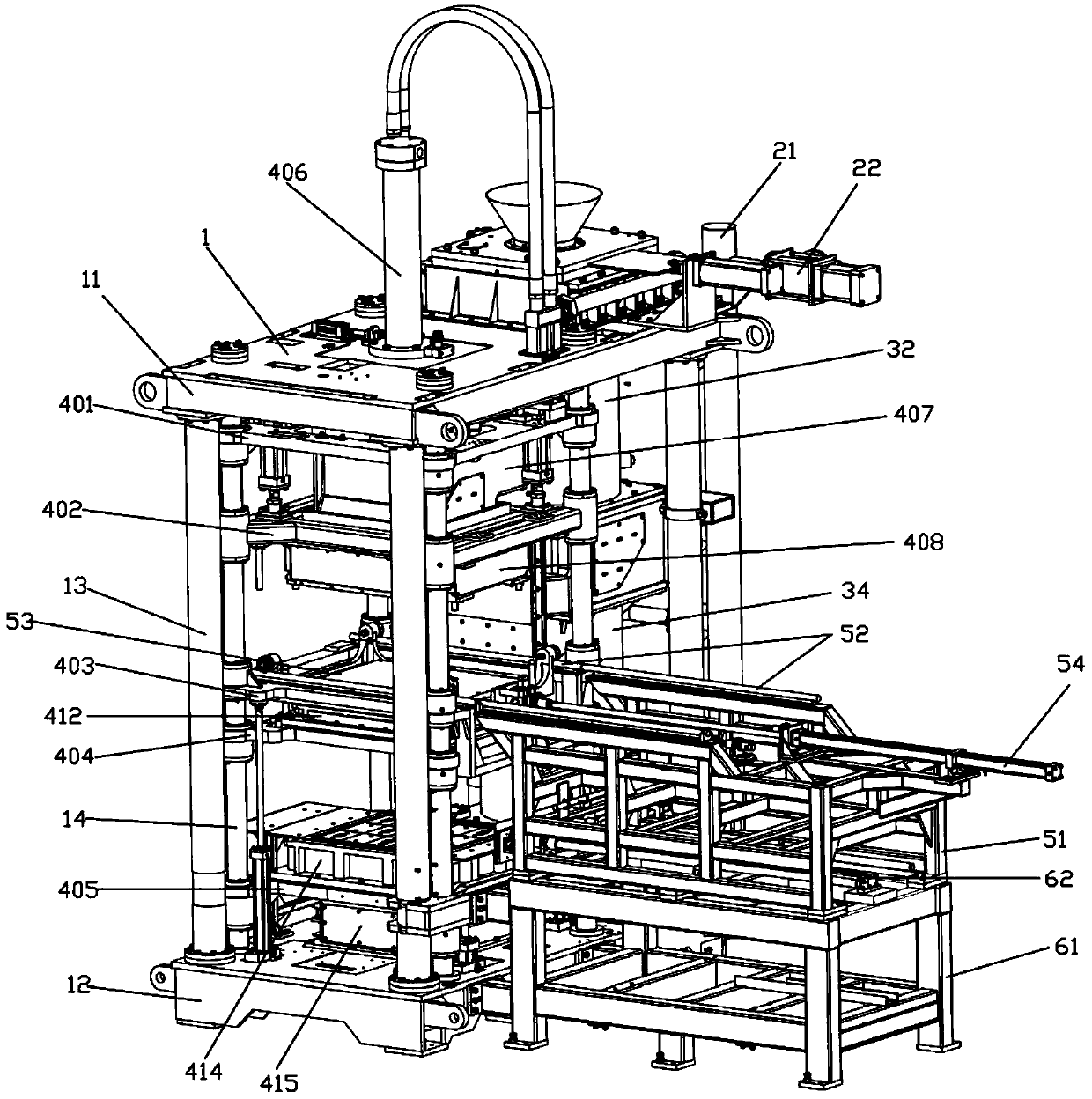 Full-automatic sand mold casting molding machine