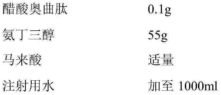 Injection octreotide acetate lyophilized composition and preparation method thereof