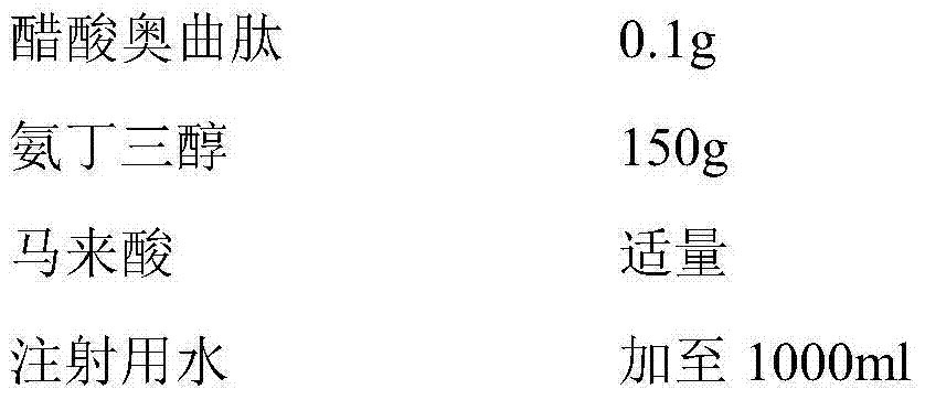 Injection octreotide acetate lyophilized composition and preparation method thereof