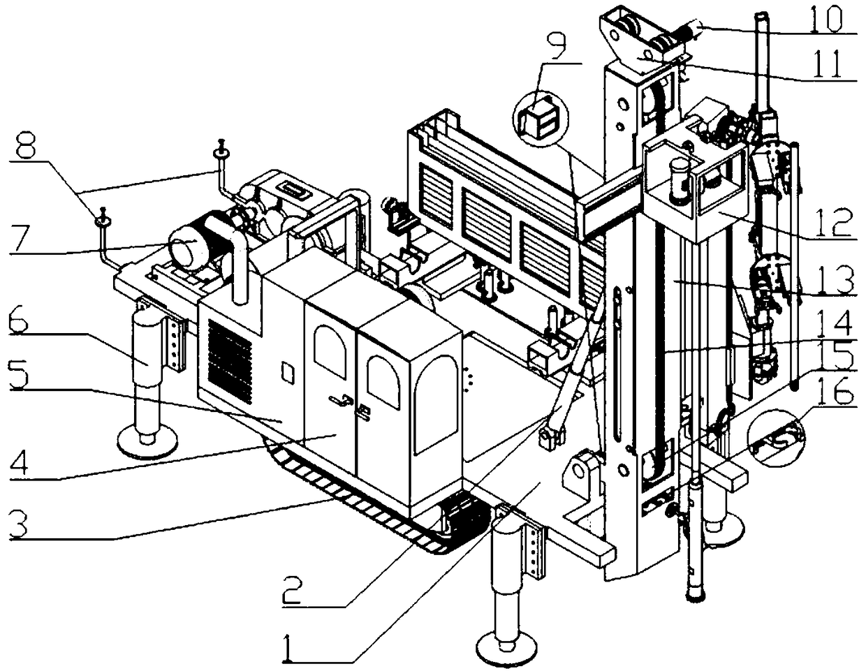 Core sampling drilling rig