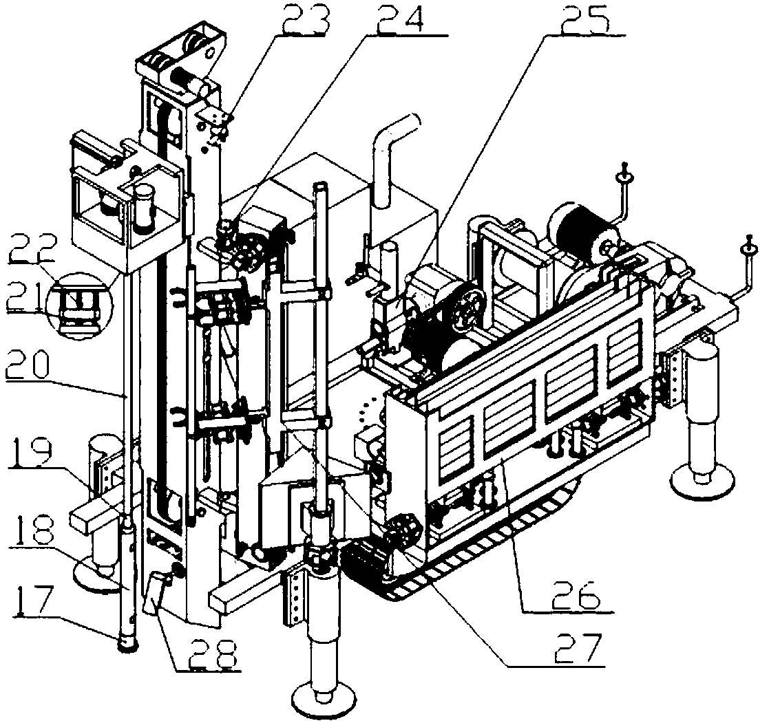 Core sampling drilling rig