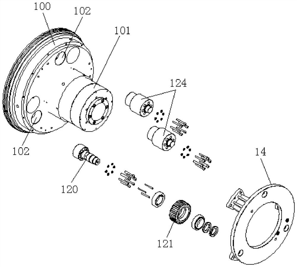 Transmission mechanism of cyclone type milling machine