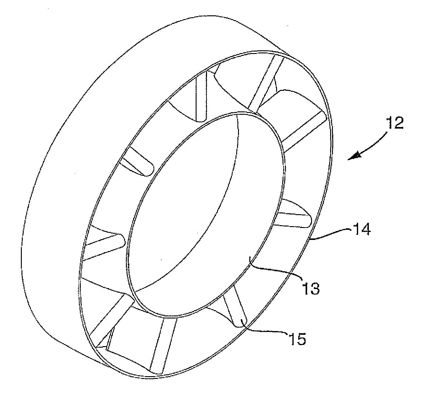 Liner for a turbine section, a turbine section, a gas turbine engine and an aeroplane provided therewith