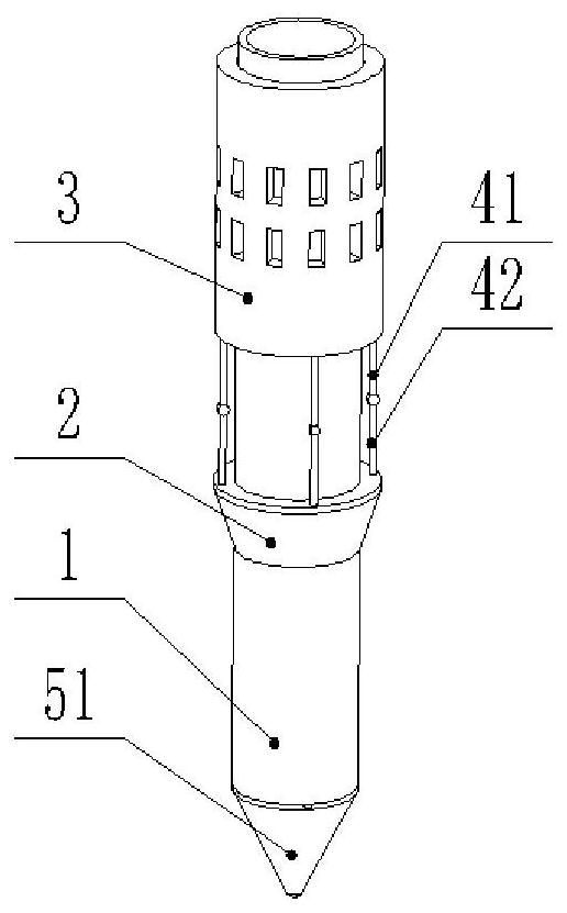 Grouting pipe reinforcing and grouting structure and construction method thereof