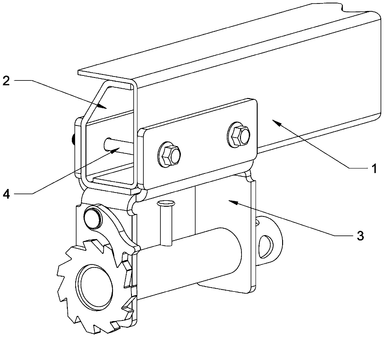 Assembly type rope tightening device structure