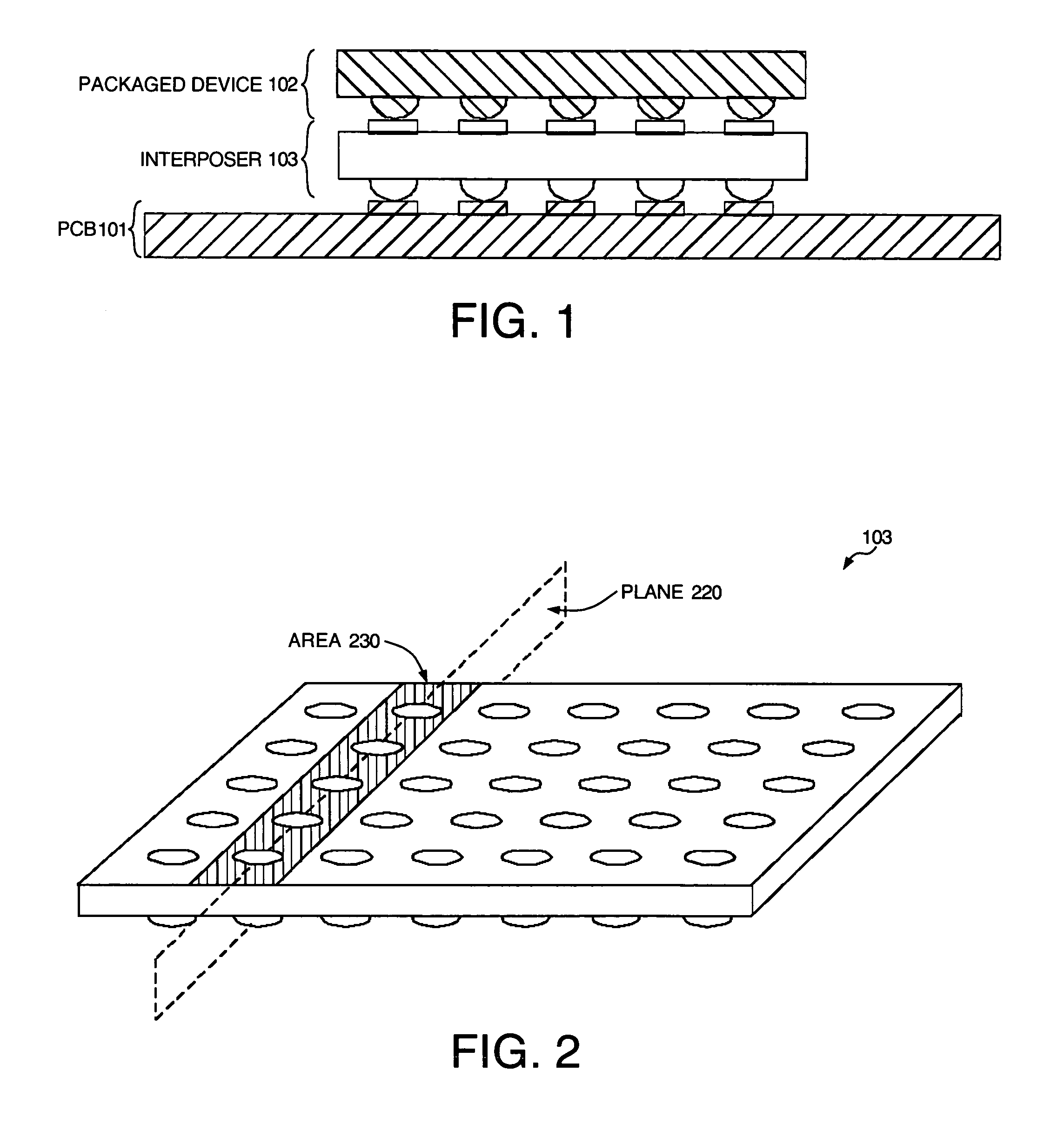 Interposer for impedance matching