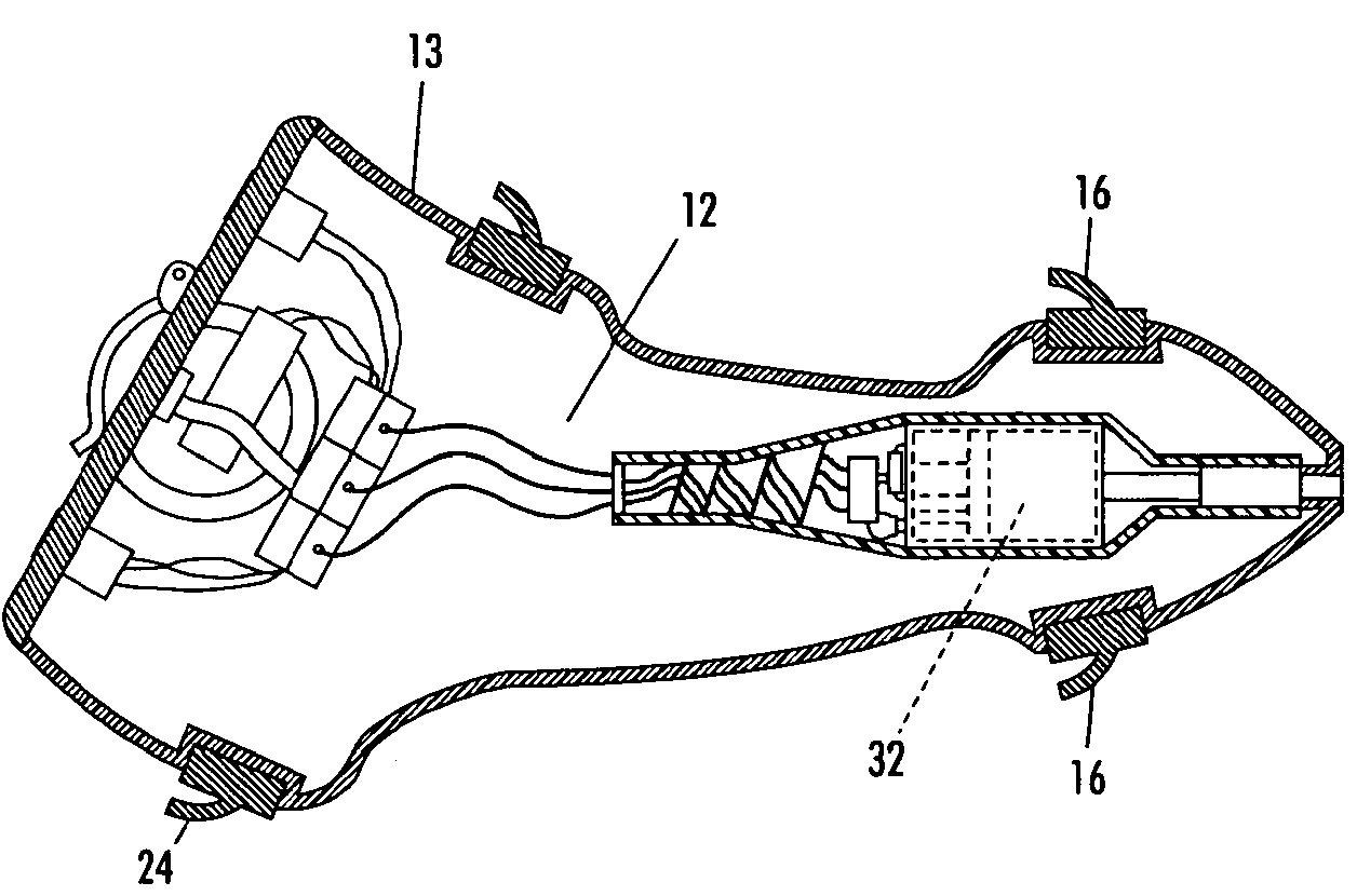 In the ear hearing aid utilizing annular acoustic seals