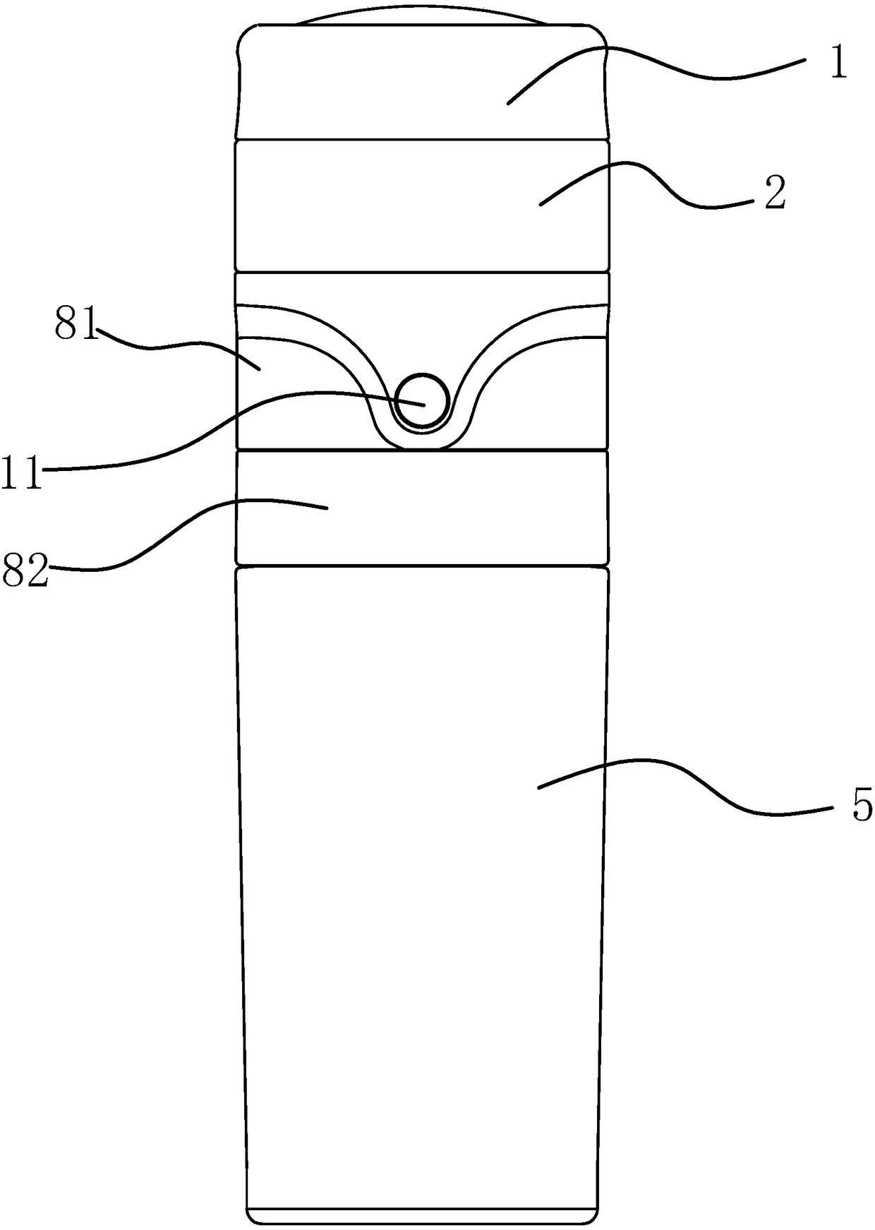 Hydrogen-enriched water cup having separate upper and lower bodies