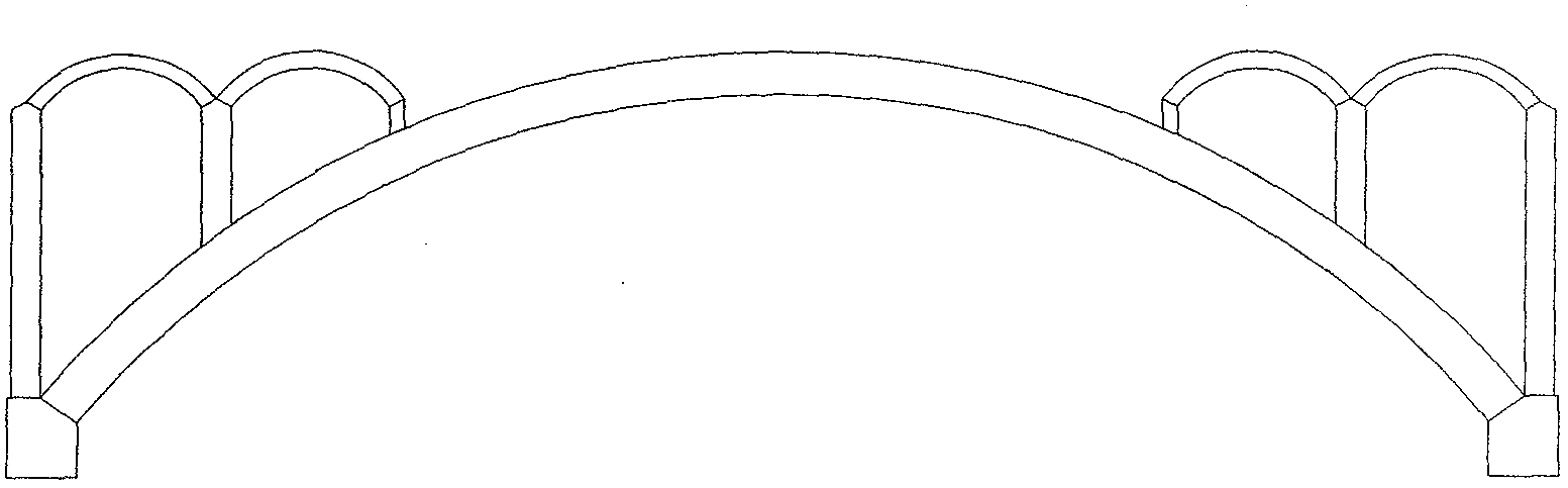 Method for reinforcing arch bridge with EPS Expandable Polystyrene light concrete