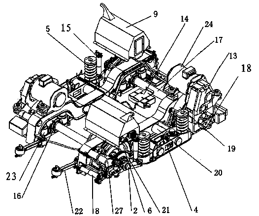 Power truck for 100% low-floor vehicle