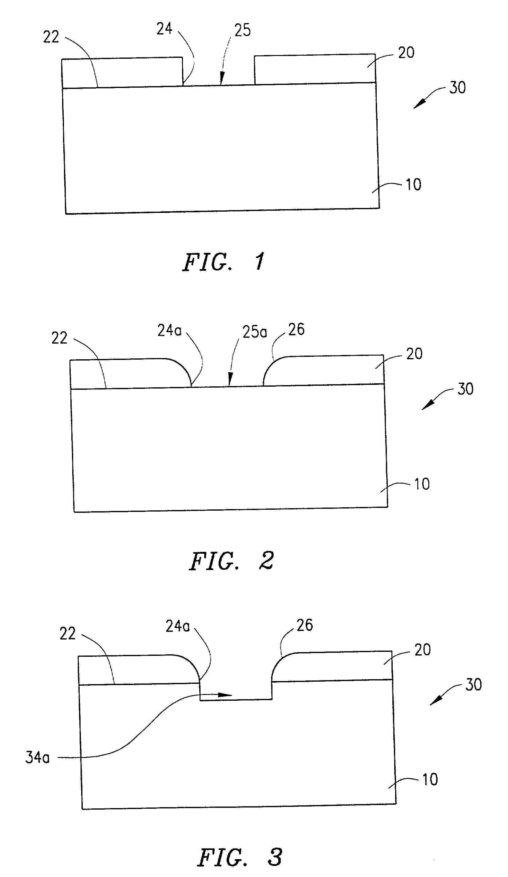 Sloped trench etching process