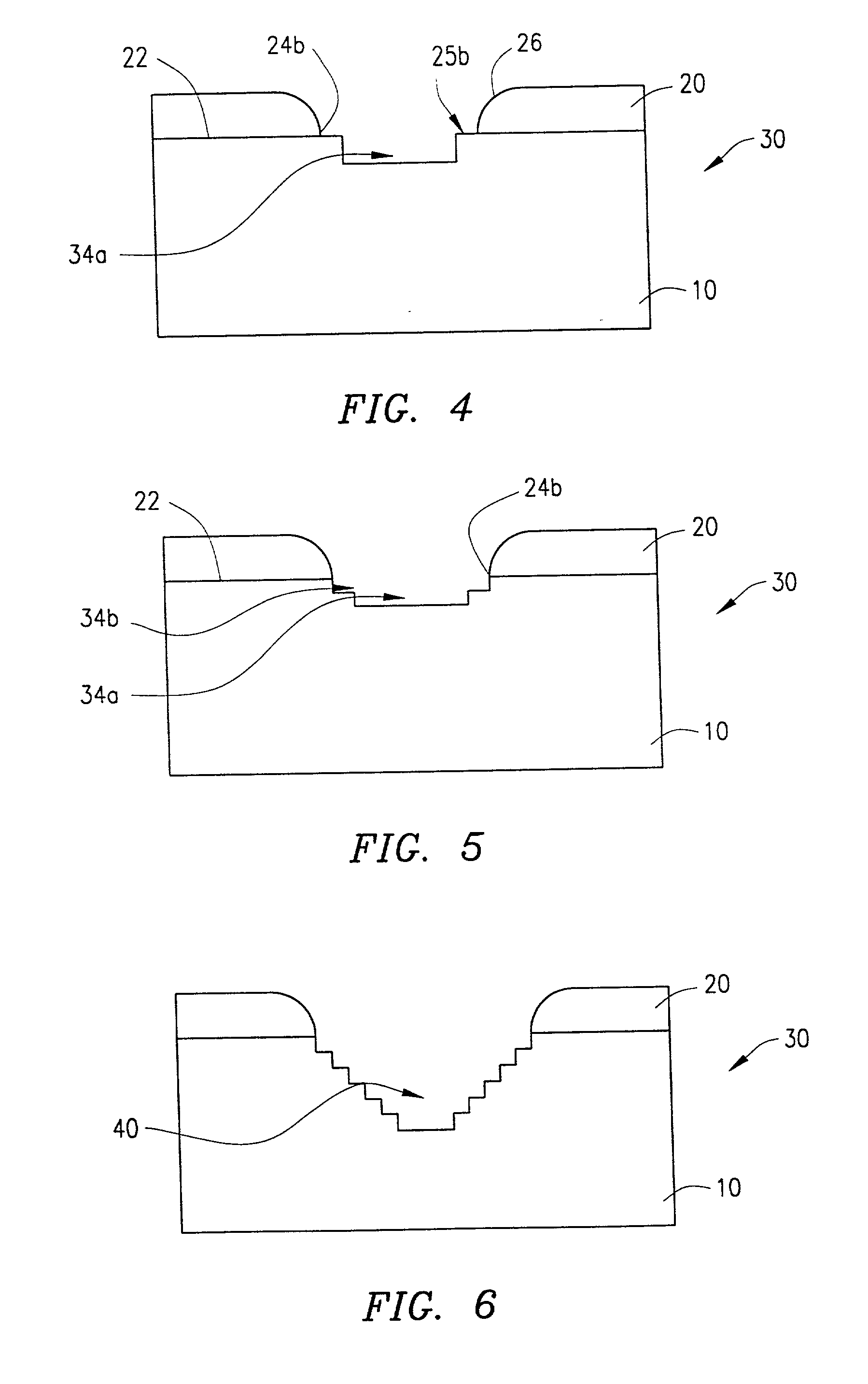 Sloped trench etching process