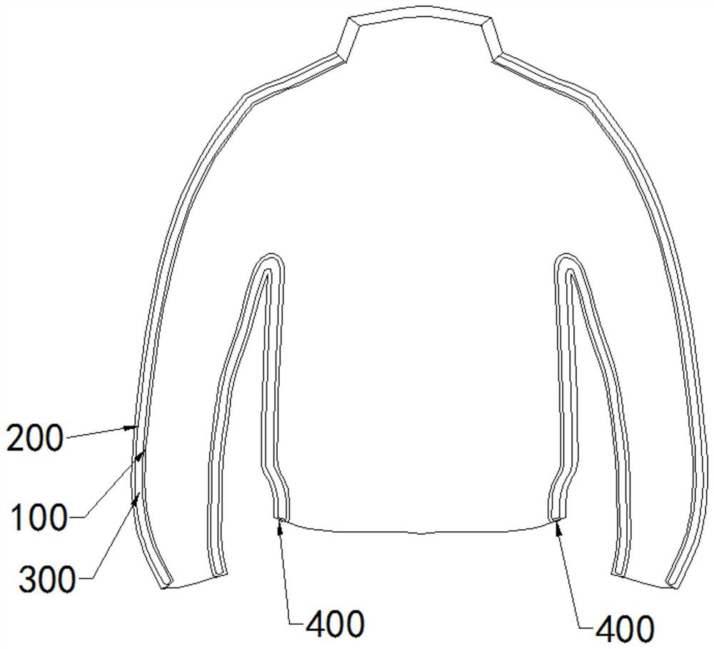 Down jacket and production system thereof