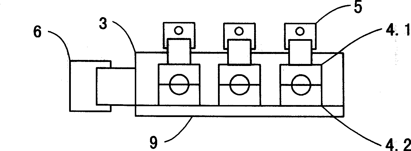 Machine for processing and squeezing pumping rod with three stations