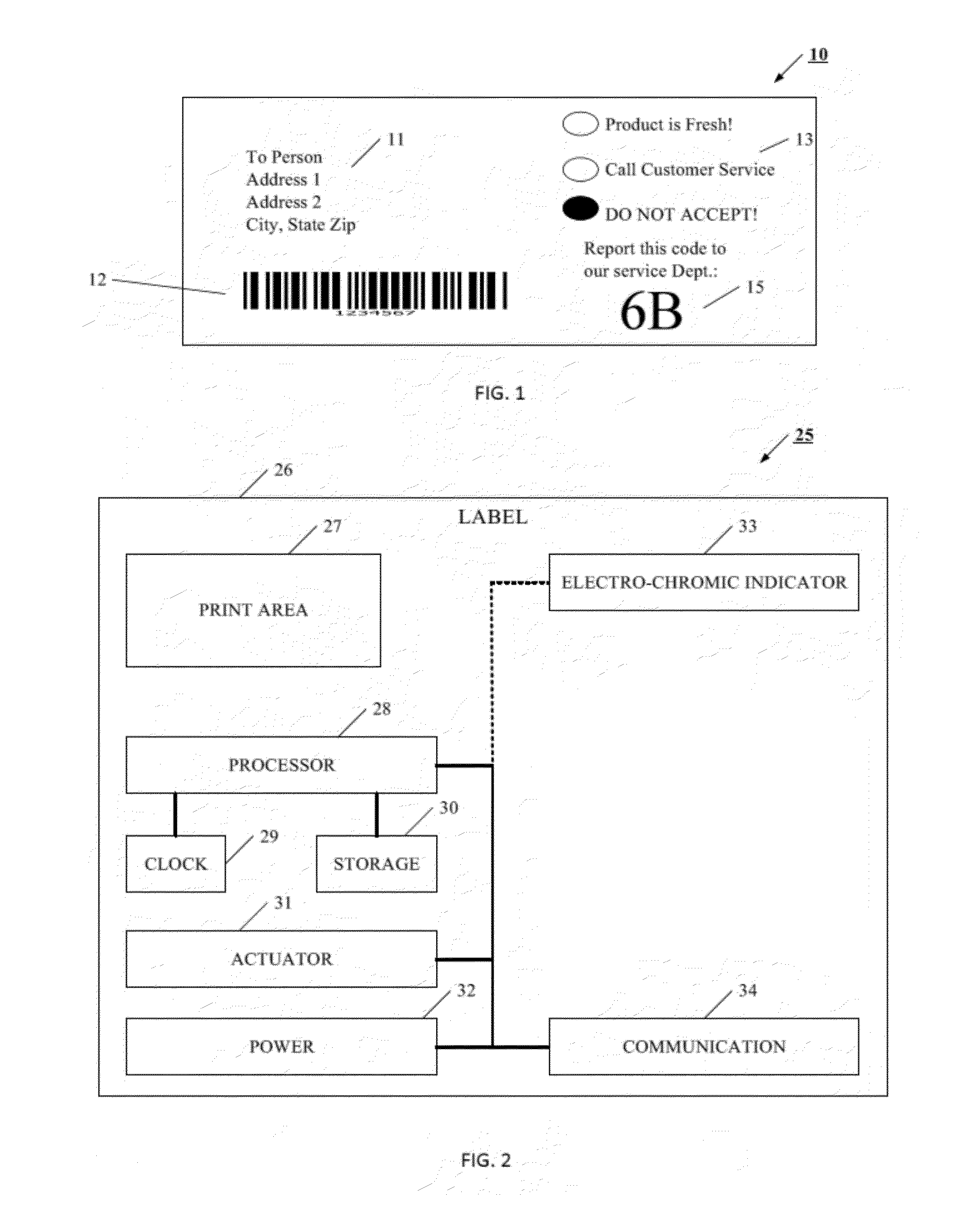 Intelligent label device and method