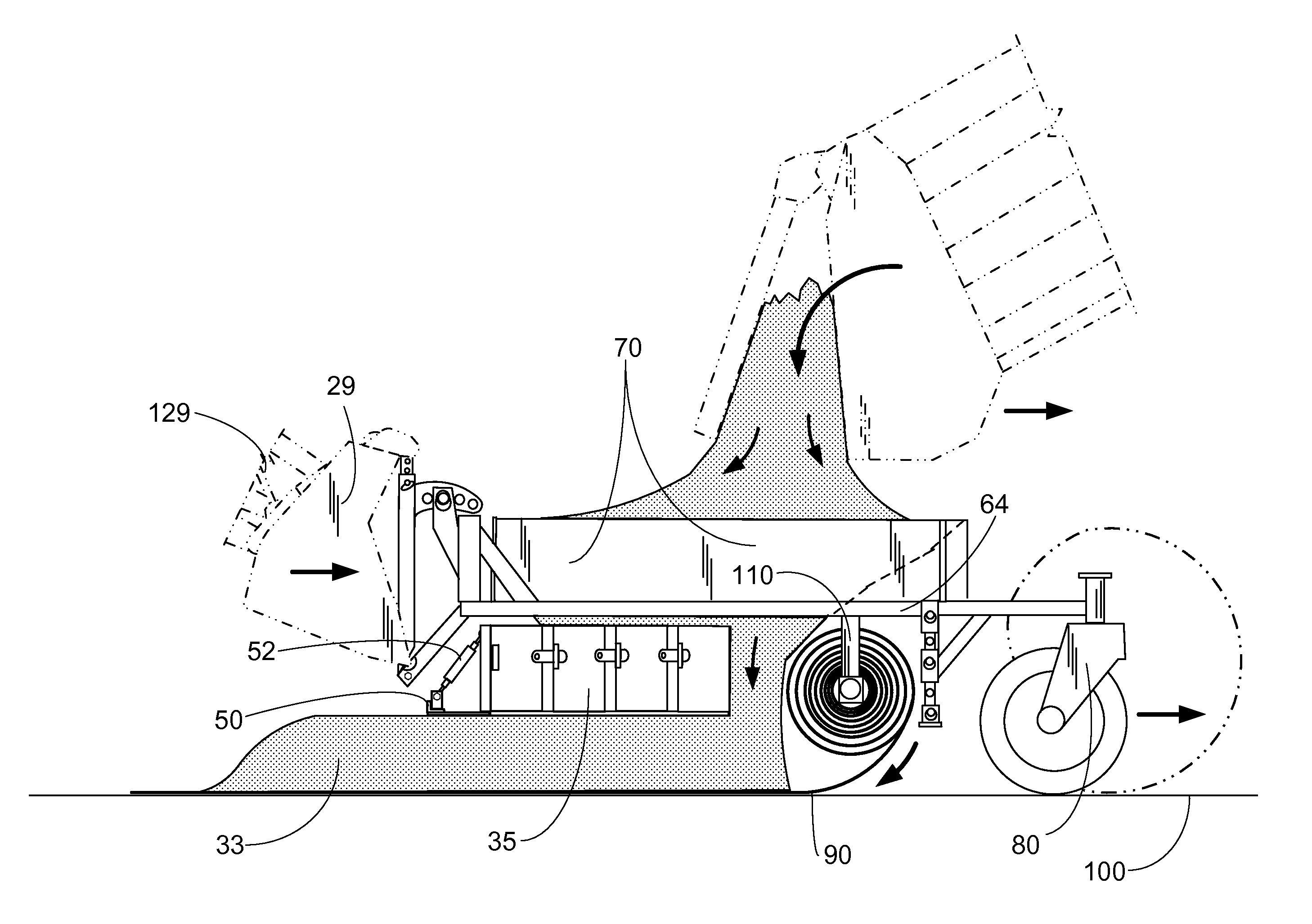 Combination gravel spreader/paver geo-textile fabric installer apparatus