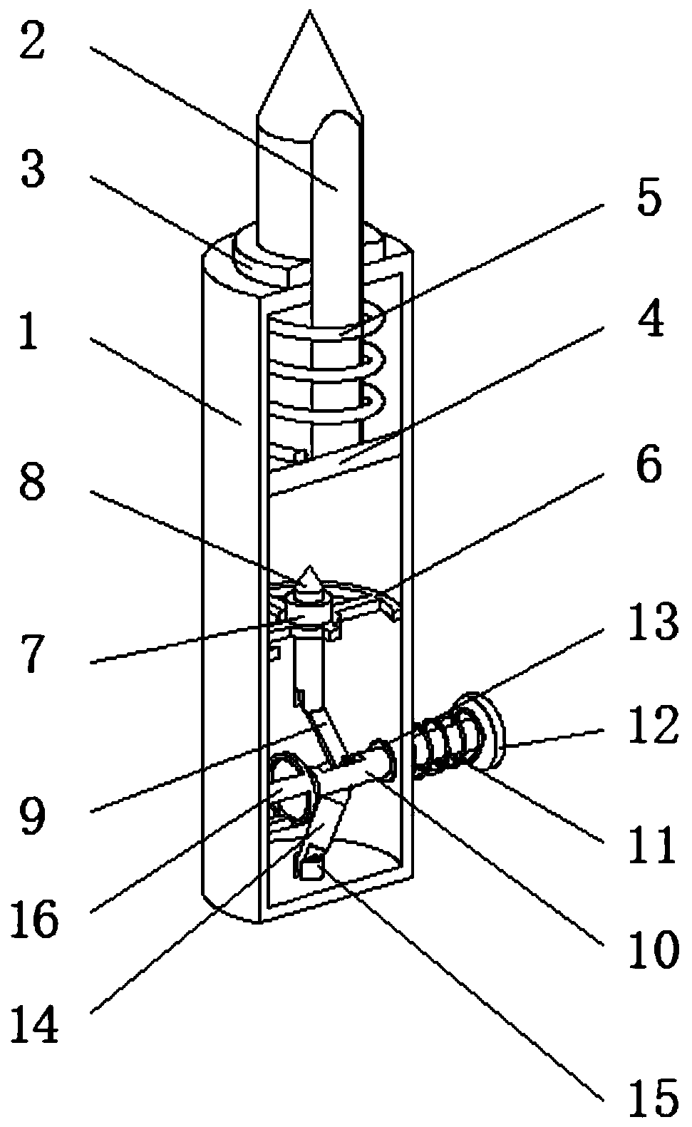 Automotive glass safe blasting breaking device