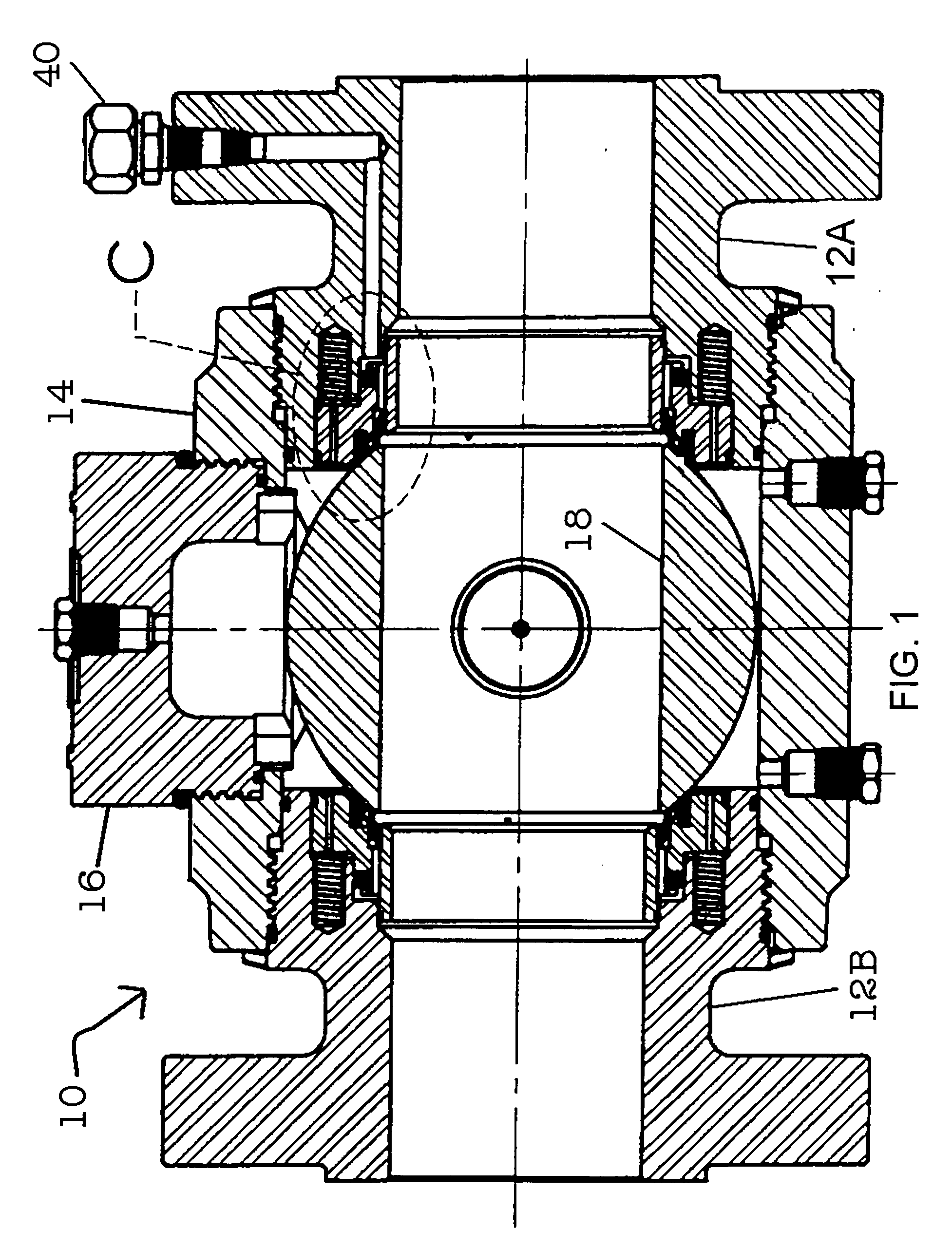 Pigging ball valve