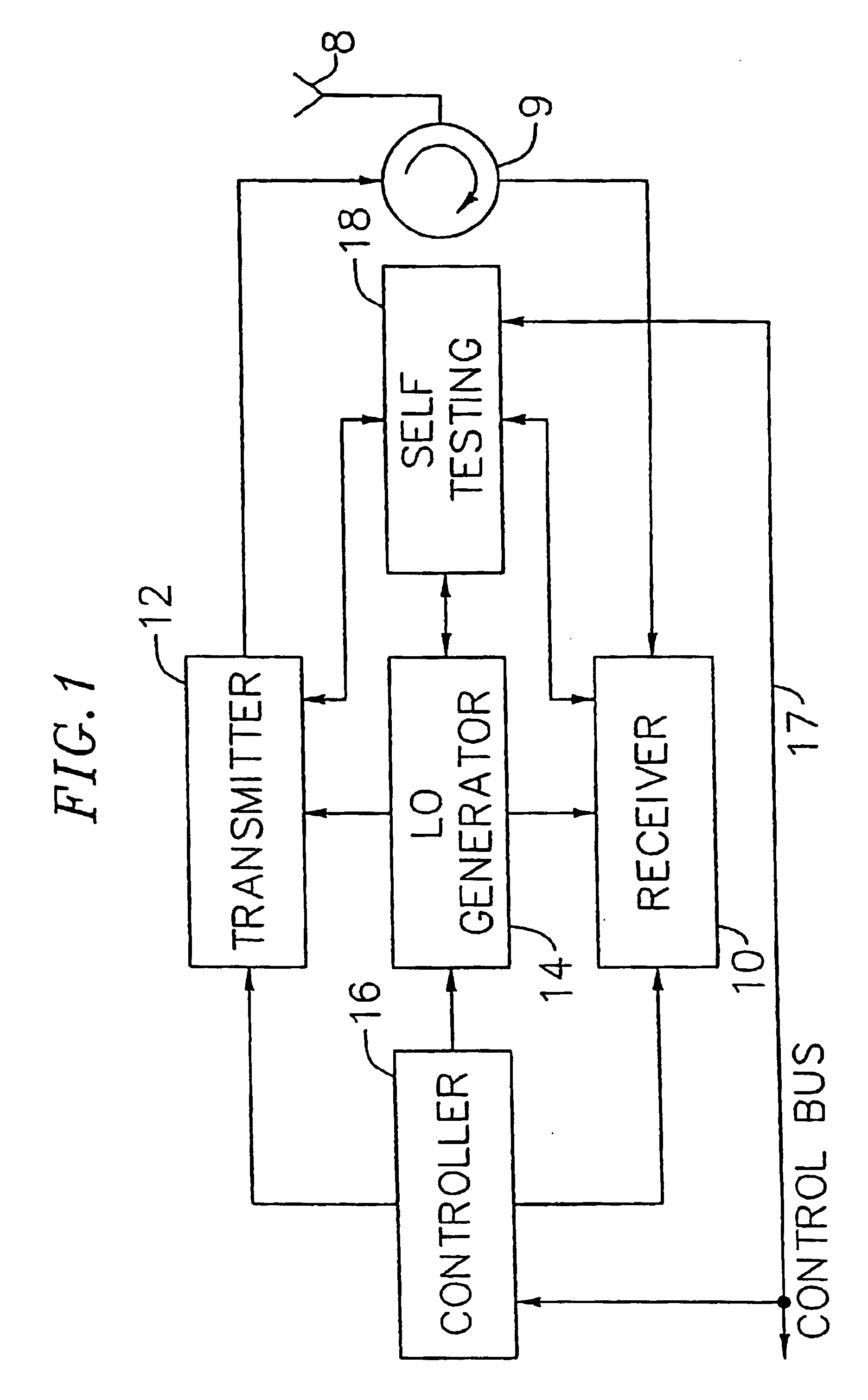 Adaptive radio transceiver with an antenna matching circuit