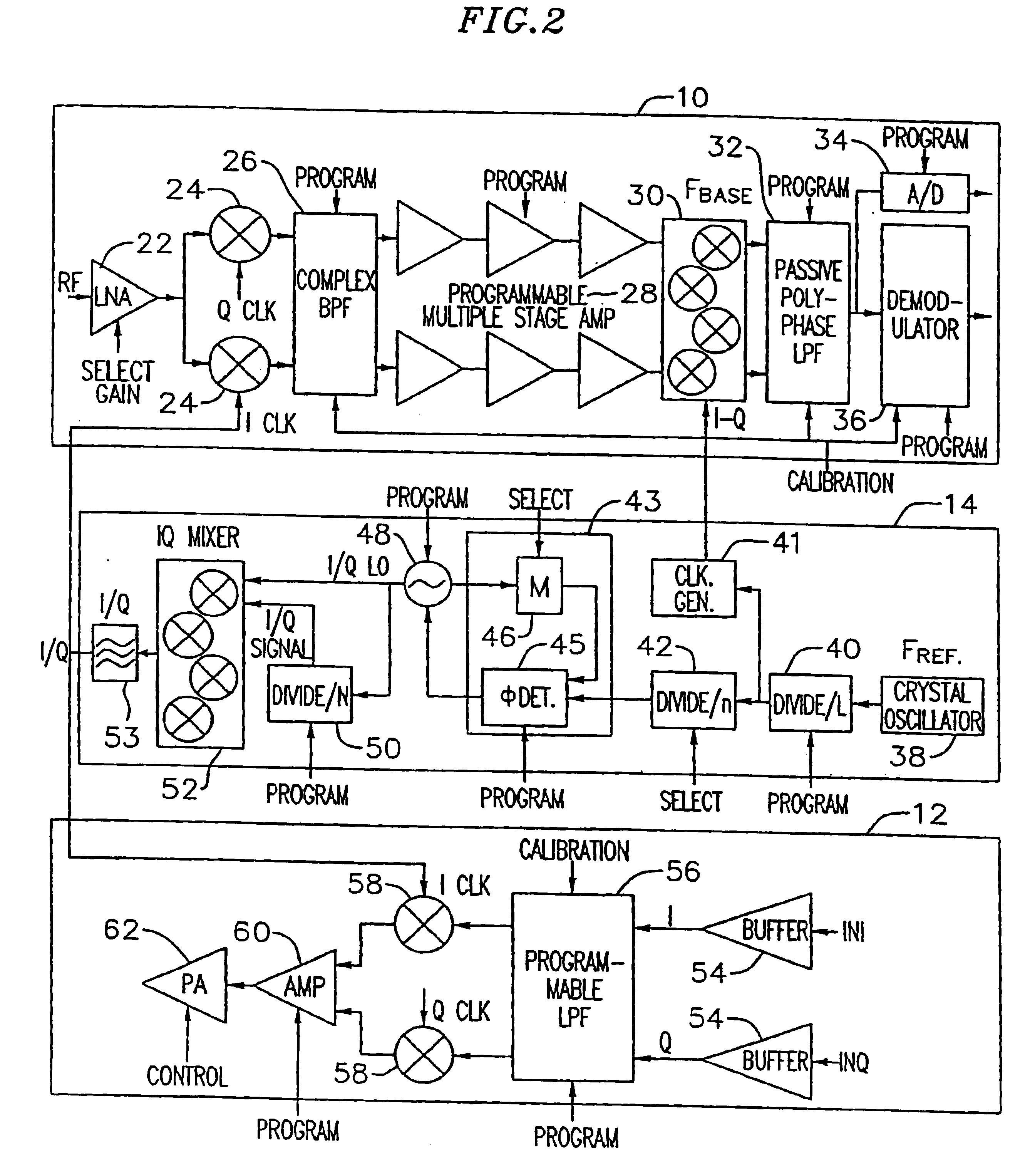 Adaptive radio transceiver with an antenna matching circuit