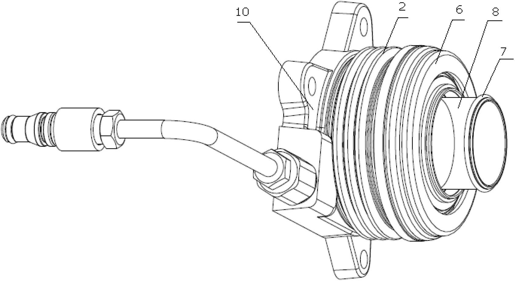 Connecting structure of clutch branch pump and release bearing